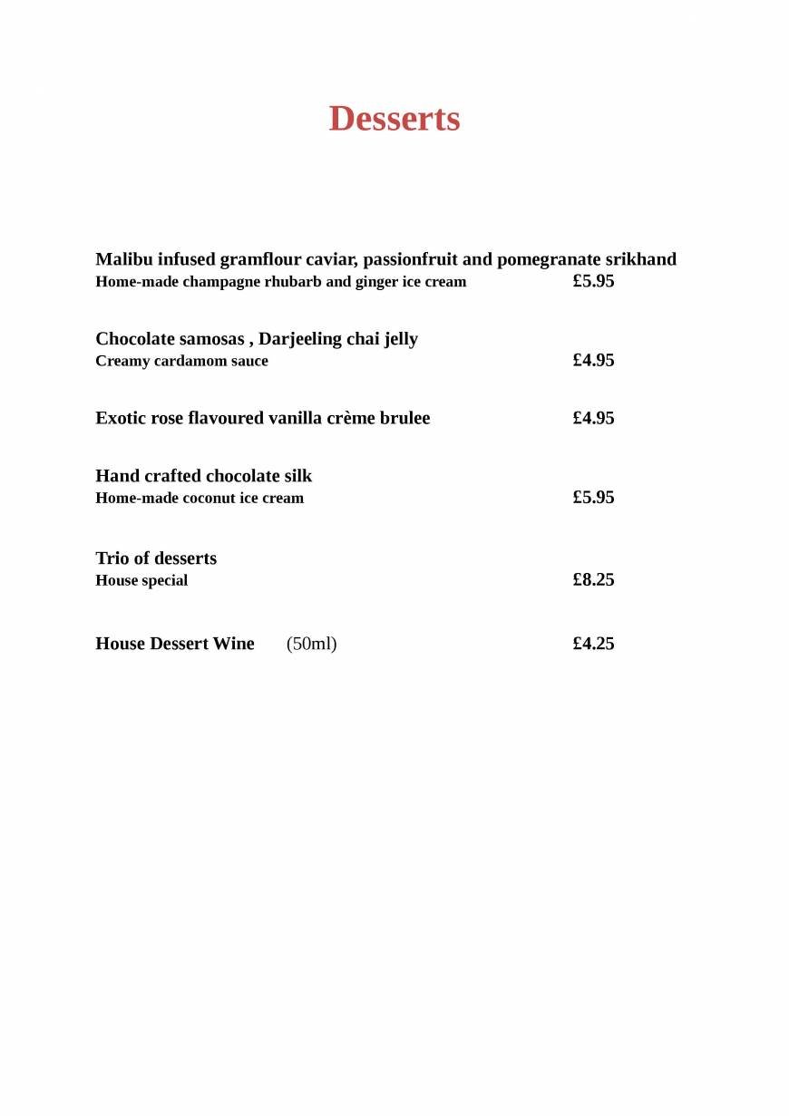  Pricelists of The Ambrette Restaurant 44 King Street - Photo 2 of 4