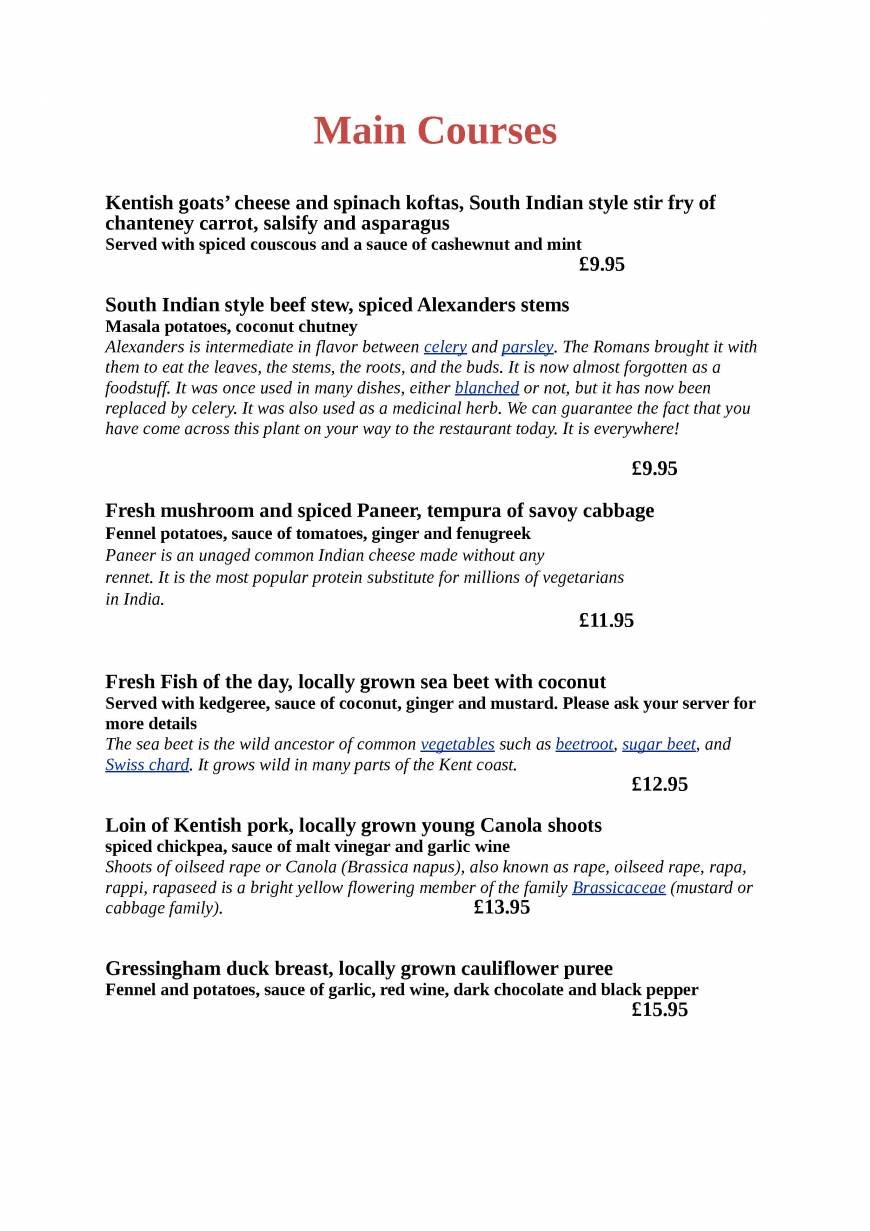  Pricelists of The Ambrette Restaurant 44 King Street - Photo 4 of 4