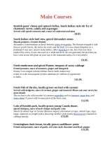 Menus & Prices, The Ambrette Restaurant, Margate