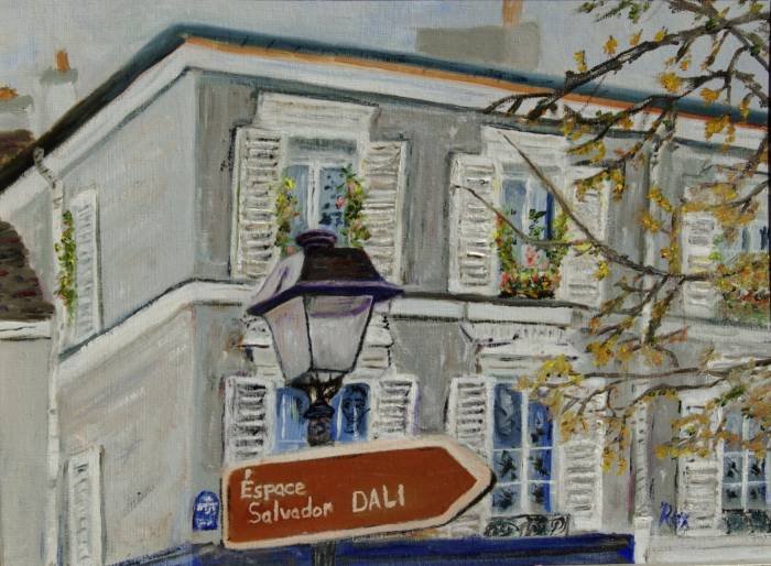 Au Coin, oil on canvas panel, 12