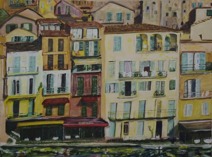Villefranche Encore, acryilic on canvas, 30