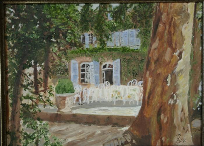 Chateaux de Varenne, oil on canvas panel, 12