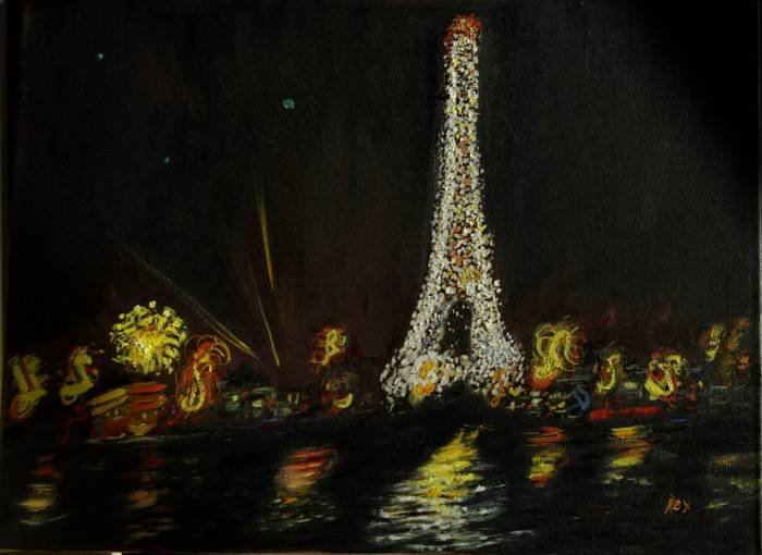 City of Light, oil on canvas, 18