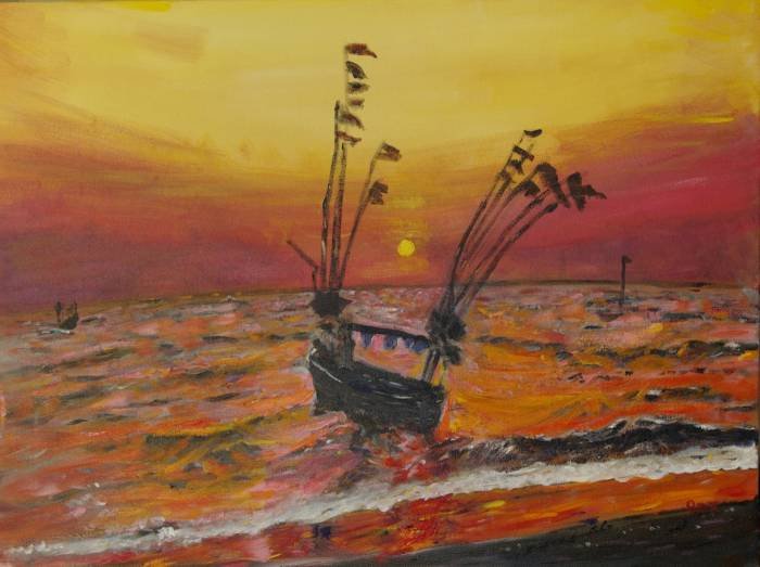 Thai Sky, acrylic on canvas, 18