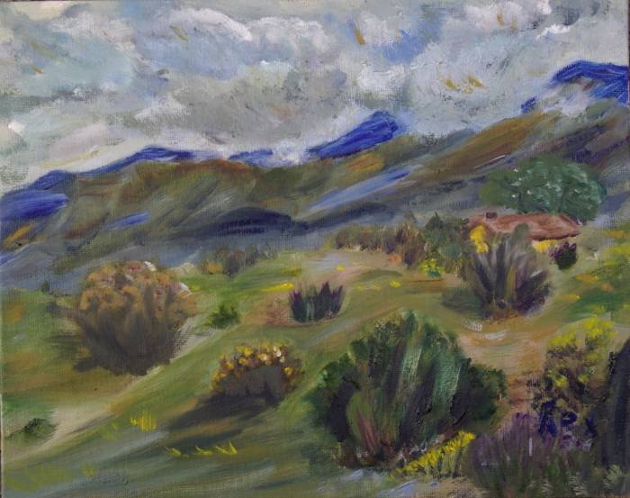 View from Roger's Studio, oil on canvas panel, 8 View from Roger's Studio, oil on canvas panel, 8