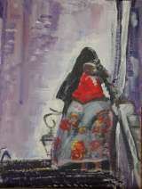 Paris 2012, Acrylic on canvas panel, 9