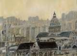 Paris at a Distance, oil on canvas panel, 12