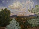 Santa Fe Sunrise, oil on canvas panel, 12