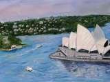 Sydney Harbor Sunrise, oil on canvas, 18
