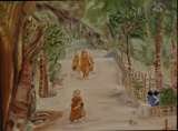 Coming Home from School, oil on canvas panel, 12