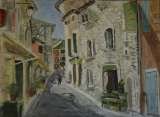 L'isle-sur-la-Sorgue, acrylic on canvas panel, 18