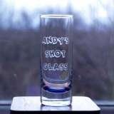 Blueberry Shot Glass supplied and engraved by Frosted Lime Frosted Lime Ltd Intech House, 35 Cam Centre, Wilbury Way 