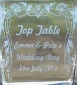 Wedding centrepieces and gifts supplied and engraved by Frosted Lime Frosted Lime Ltd Intech House, 35 Cam Centre, Wilbury Way 