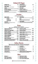 Pricelists of Vinnie's Neighborhood Italian Restaurant