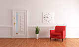 colored  home entry foyer with fashion armchair - rendering, Gaige Flooring LLC, Chaumont
