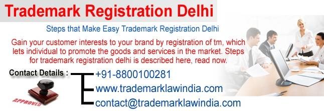 Steps that Make Easy Trademark Registration Delhi,<br />
<br />
Gain your customer interests to your brand by registration of tm, which lets individual to promote the goods and services in the market. Steps for trademark registration delhi is described here, read n Trademark Registration Delhi of Free Trademark Search S-191 C, 3rd floor,Manak Complex,School Block, Shakarpur - Photo 8 of 14