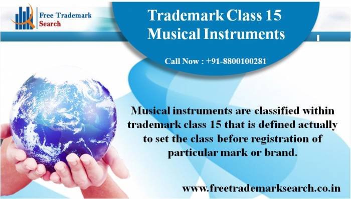 Musical instruments are classified within trademark class 15 that is defined actually to set the class before registration of particular mark or brand.<br />
Trademark Search of Free Trademark Search S-191 C, 3rd floor,Manak Complex,School Block, Shakarpur - Photo 44 of 230 Musical instruments are classified within trademark class 15 that is defined actually to set the class before registration of particular mark or brand.<br />
Trademark Search of Free Trademark Search S-191 C, 3rd floor,Manak Complex,School Block, Shakarpur - Photo 44 of 230