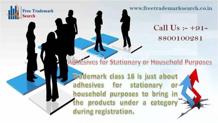 Trademark class 16 is just about adhesives for stationary or household purposes to bring in the products under a category during registration.<br />
Trademark Search of Free Trademark Search S-191 C, 3rd floor,Manak Complex,School Block, Shakarpur - Photo 57 of 230 Trademark class 16 is just about adhesives for stationary or household purposes to bring in the products under a category during registration.<br />
Trademark Search of Free Trademark Search S-191 C, 3rd floor,Manak Complex,School Block, Shakarpur - Photo 57 of 230