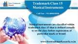 Musical instruments are classified within trademark class 15 that is defined actually to set the class before registration of particular mark or brand.<br />
 Free Trademark Search S-191 C, 3rd floor,Manak Complex,School Block, Shakarpur 