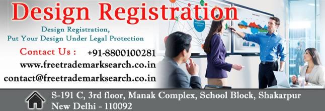 Design Registration to Keep Restricted & Famed Your Design<br />
Favoring products and services to identify by people, one can could be sure for safety of design with design registration that help you in keeping exclusive your design.<br />
Design Registration of Free Trademark Search S-191 C, 3rd floor,Manak Complex,School Block, Shakarpur - Photo 3 of 3 Design Registration to Keep Restricted & Famed Your Design<br />
Favoring products and services to identify by people, one can could be sure for safety of design with design registration that help you in keeping exclusive your design.<br />
Design Registration of Free Trademark Search S-191 C, 3rd floor,Manak Complex,School Block, Shakarpur - Photo 3 of 3