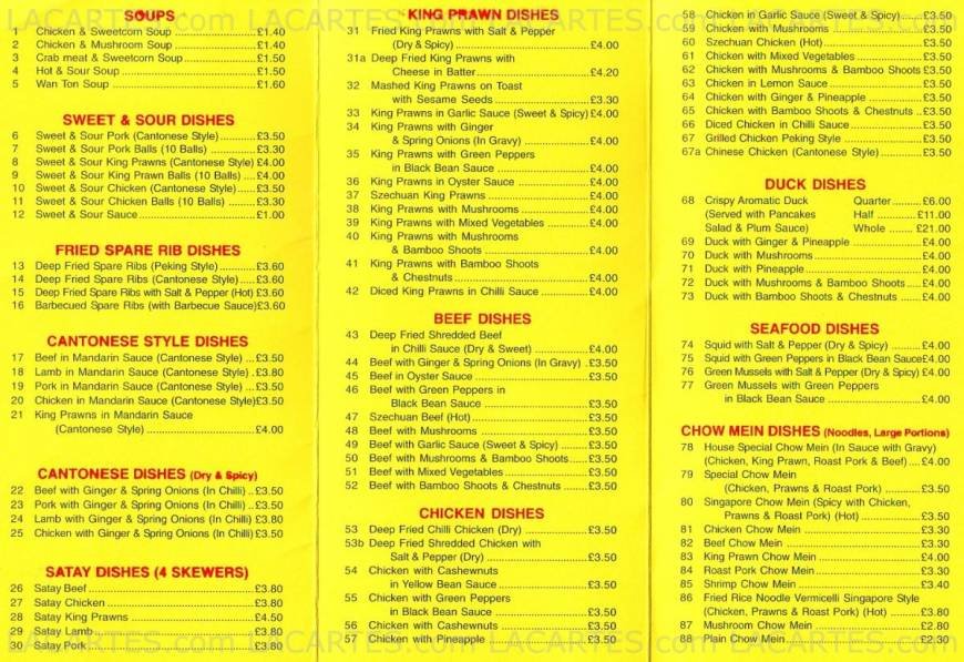  Pricelists of The Money Tree Chinese Takeaway 129 Wrythe Lane - Photo 1 of 2