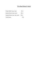 Menus & Prices, The Reef Beach Hotel, Negombo