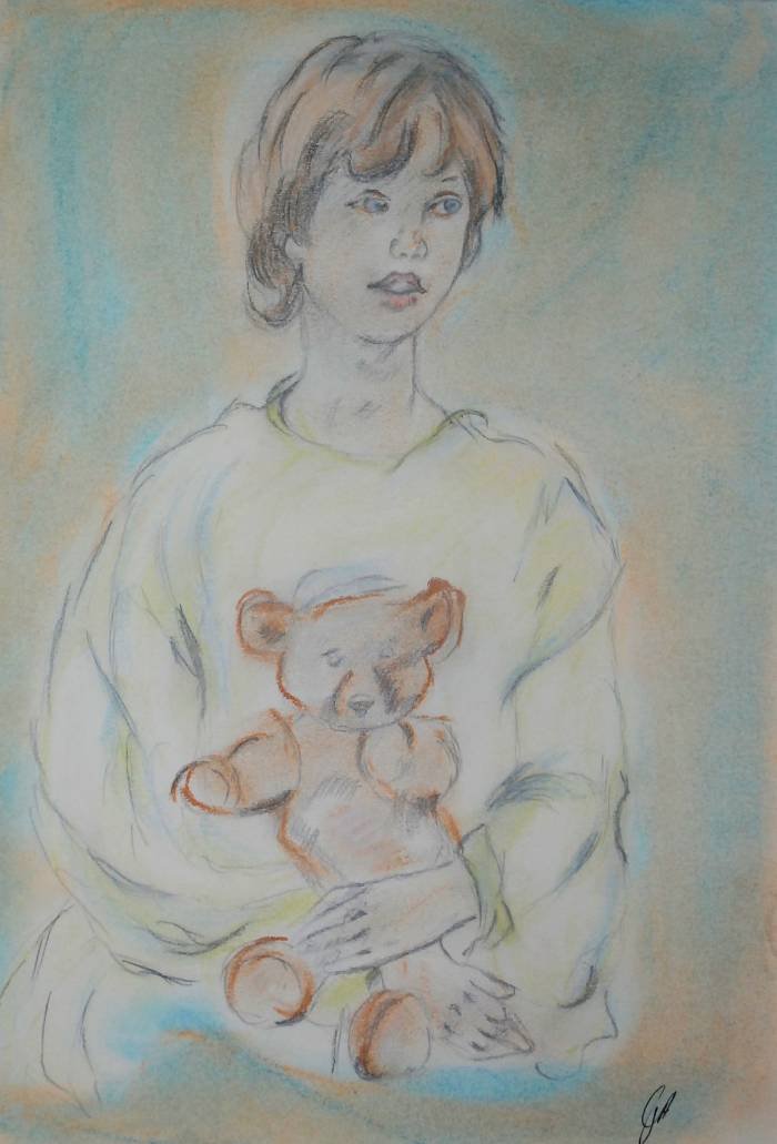 One Day I will play with MORE than a Teddy Bear Artist June Almendro Portraits of Whisper from the Heart Poetry Club (Poetry Galore) Camborne Street - Photo 5 of 14