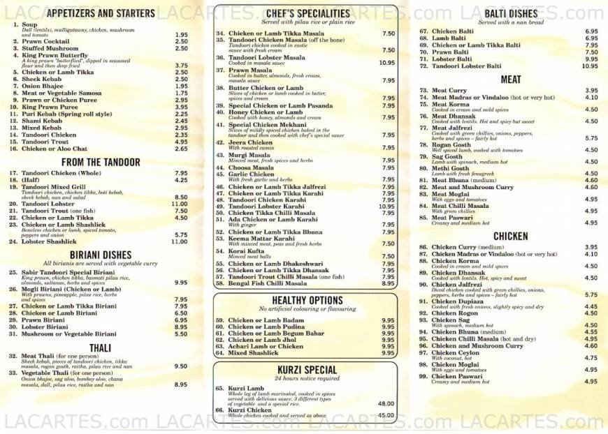 Pricelists of Sabir Tandoori 12 Letchworth Drive - Photo 1 of 2