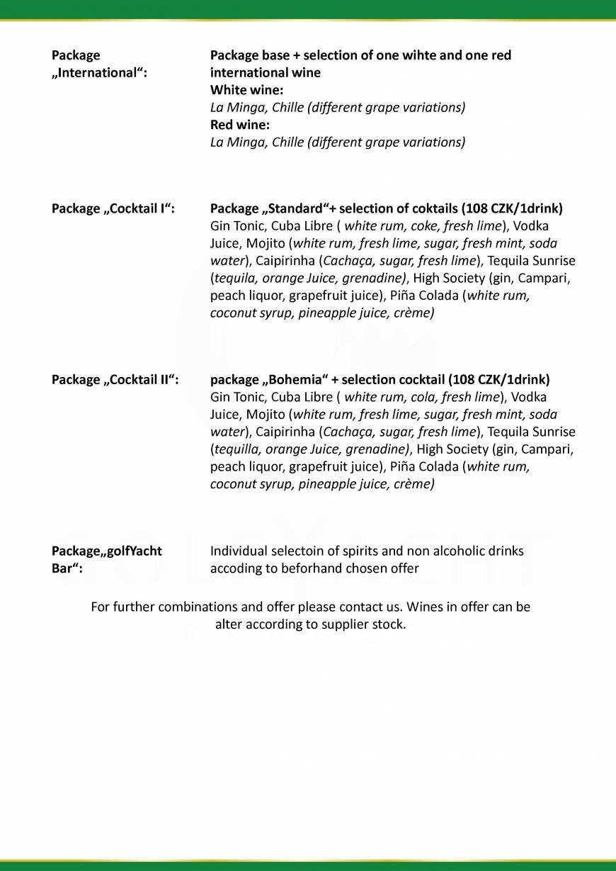  Pricelists of GreenYacht Hotel & Restaurant U Libenskeho mostu - Photo 29 of 32