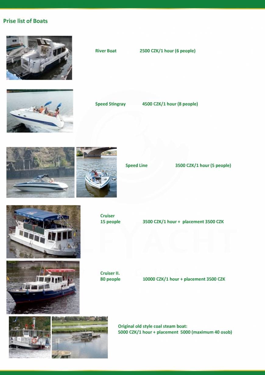  Pricelists of GreenYacht Hotel & Restaurant U Libenskeho mostu - Photo 24 of 32