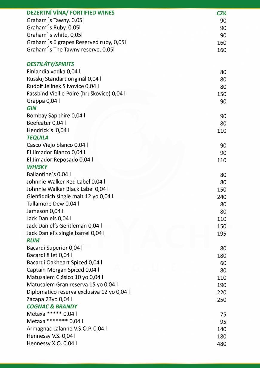  Pricelists of GreenYacht Hotel & Restaurant U Libenskeho mostu - Photo 9 of 32