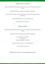 Menus & Prices, GreenYacht Hotel & Restaurant, Prague