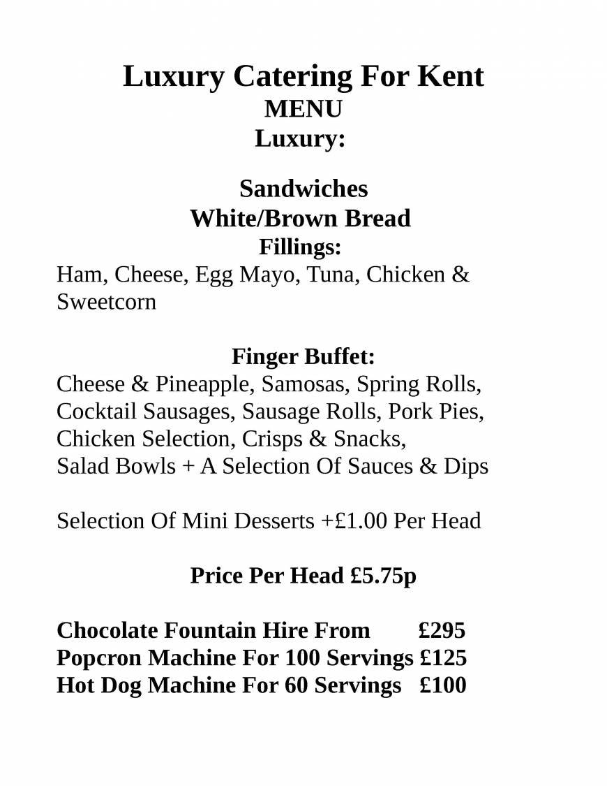  Pricelists of Luxury Catering For Kent 94 Wilberforce Way - Photo 1 of 6