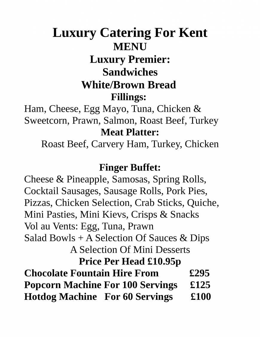  Pricelists of Luxury Catering For Kent 94 Wilberforce Way - Photo 3 of 6