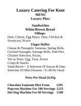 Menus & Prices, Luxury Catering For Kent, Gravesend