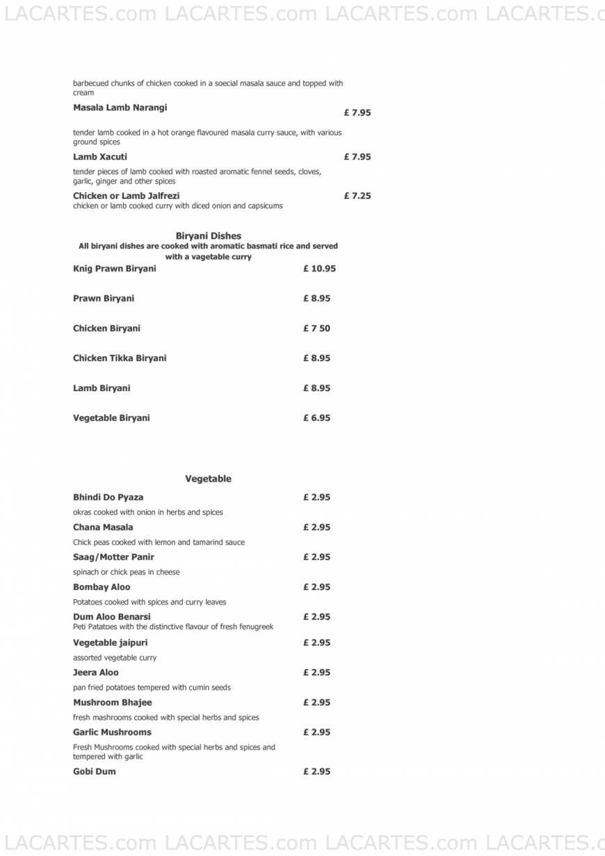  Pricelists of Kosturi Restaurant 18 Station Approach - Photo 3 of 5