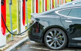 Electric Cars Battery Charging Station. Modern Transportation Technologies. Grey's Electrics Mid-Wilshire 1224 S Longwood Ave 