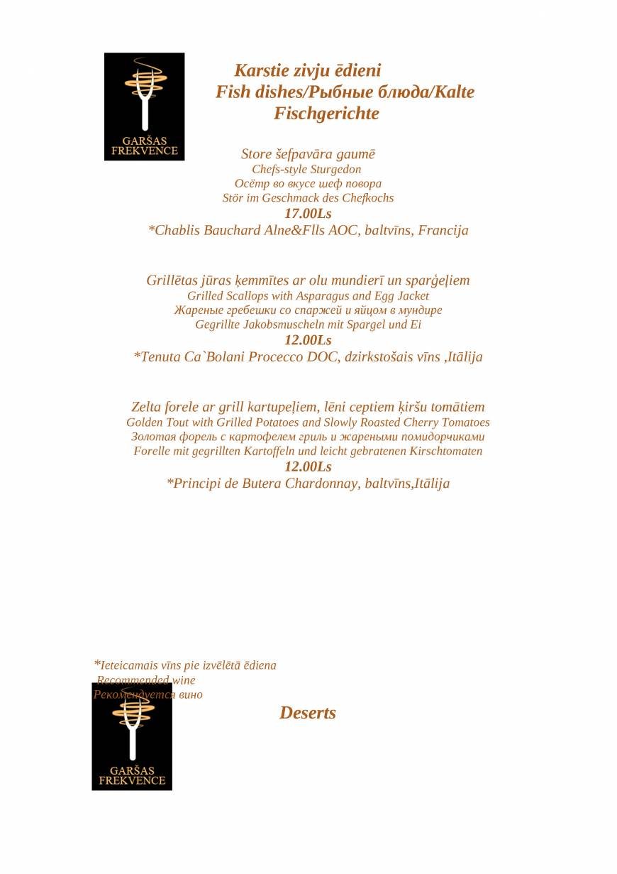  Pricelists of Restaurant 