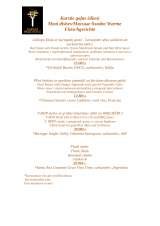 Menus & Prices, Restaurant 