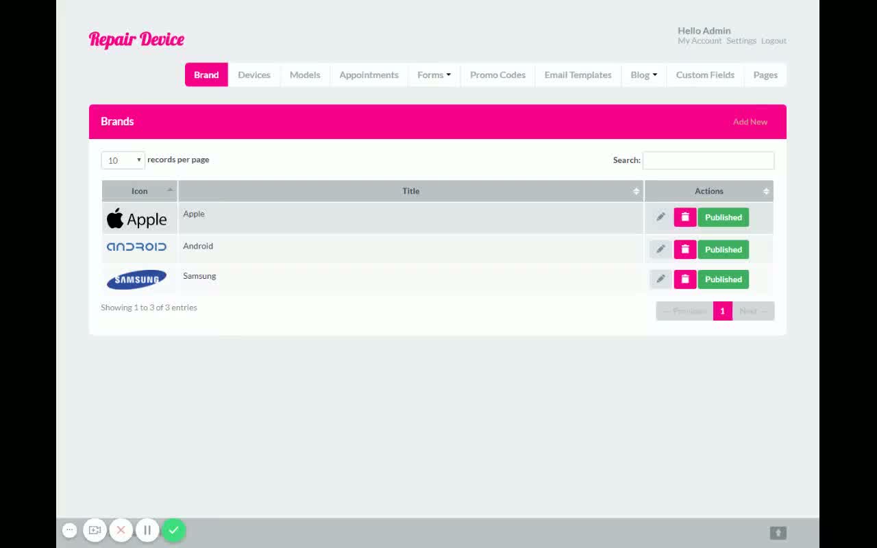 Cell Phone Repair Shop Management Software - Admin Demo