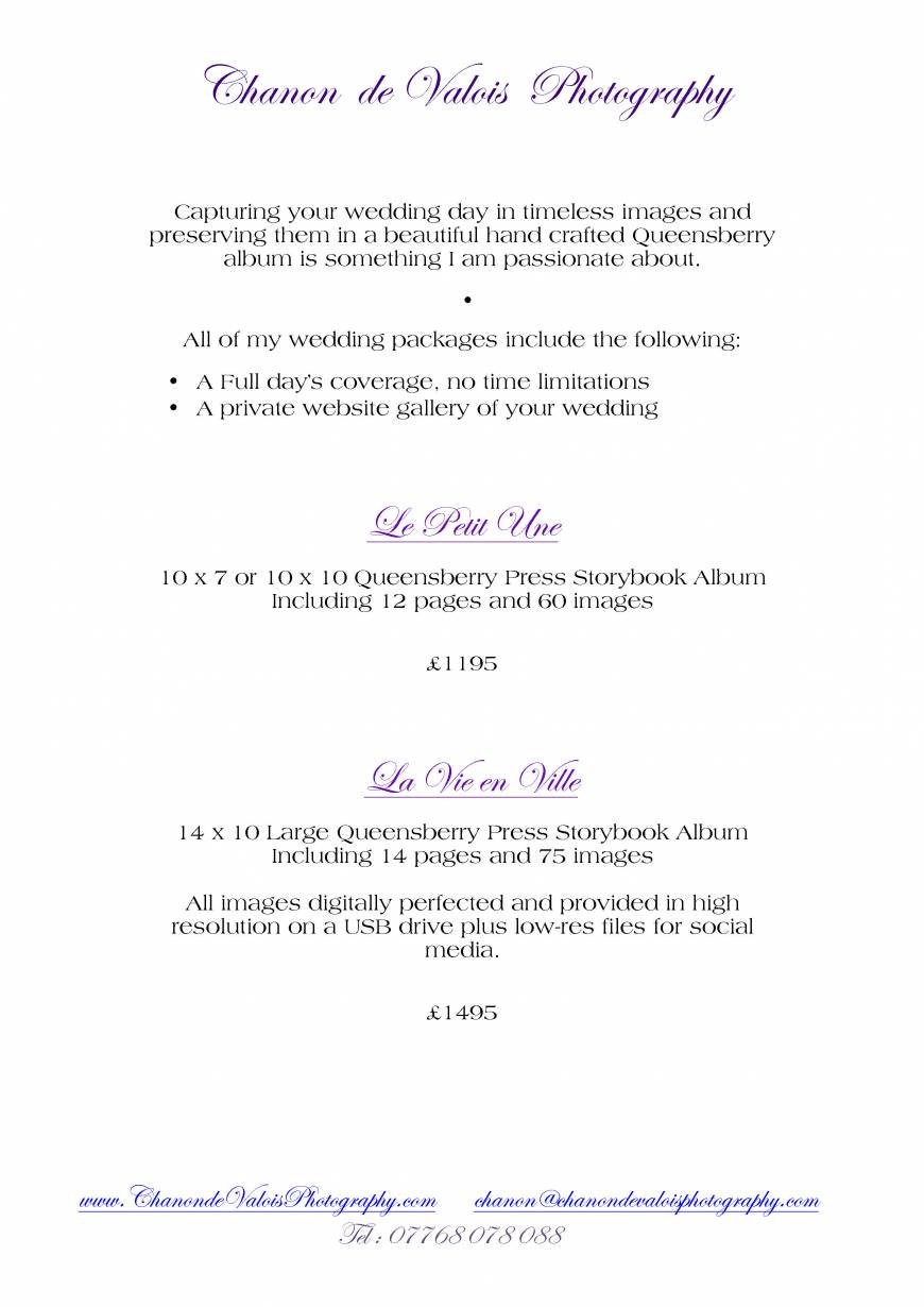  Pricelists of Chanon deValois Photography 26 Little Meadow - Photo 2 of 2