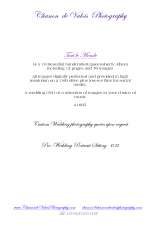 Menus & Prices, Chanon deValois Photography, Writtle