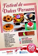 CEBICHE HOUSE (SEDE DE LA GASTRONOMÃA EN USA) PRESENTA:

Festival de Dulces Peruanos

Postres y Dulces: Domingo 5 de Mayo 2013 12:00pm a 4:30pm
Picarones
TurrÃ³n de DoÃ±a Pepa
ClÃ¡sico U-Alianza
Crema Volteada
Mazamorra Morada
Delicia de Maracu