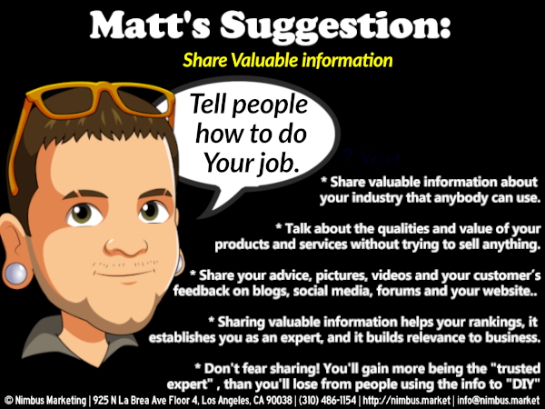 MattG's digital marketing suggestion Nimbus Marketing's 7 super simple SEO Suggestions of Nimbus Marketing 925 N La Brea Ave, Fl 4 - Photo 2 of 8