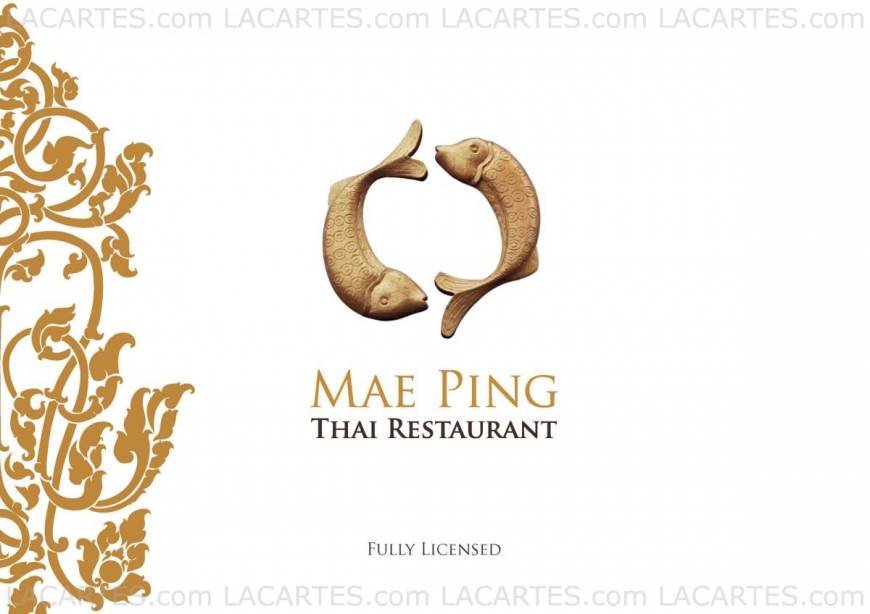  Pricelists of Mae Ping Thai Restaurant East Grinstead 16 Railway Approach - Photo 2 of 11