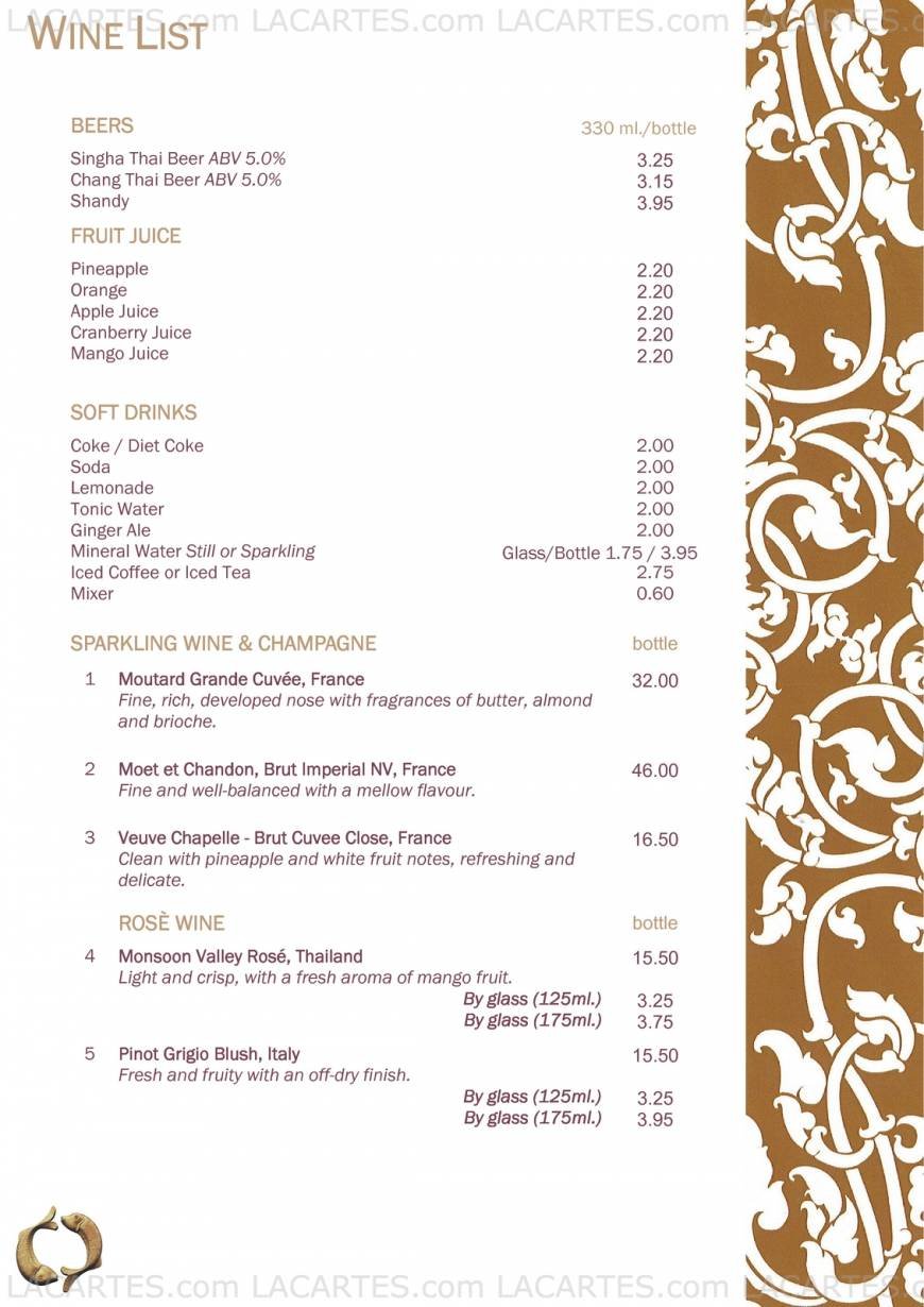  Pricelists of Mae Ping Thai Restaurant East Grinstead 16 Railway Approach - Photo 8 of 11