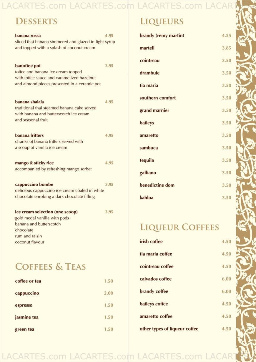  Pricelists of Mae Ping Thai Restaurant East Grinstead 16 Railway Approach - Photo 11 of 11