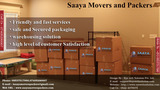 Menus & Prices, Saaya Movers and Packers, Ahmedabad