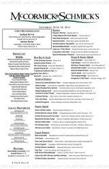 Menus & Prices, McCormick & Schmick's Seafood Restaurant, San Jose