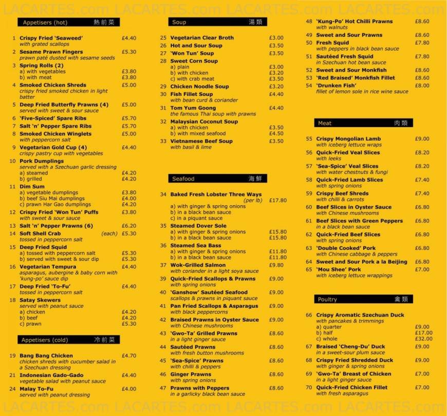 Menus & Prices, Stir-Fry Chinese Takeaway & Home Delivery, West Hampstead